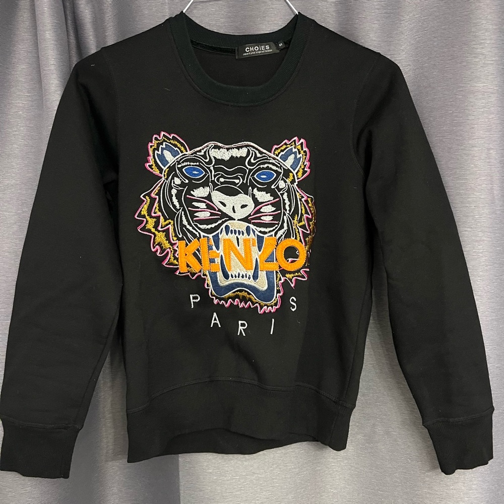 Choies Black Tiger Embroidered Sweater